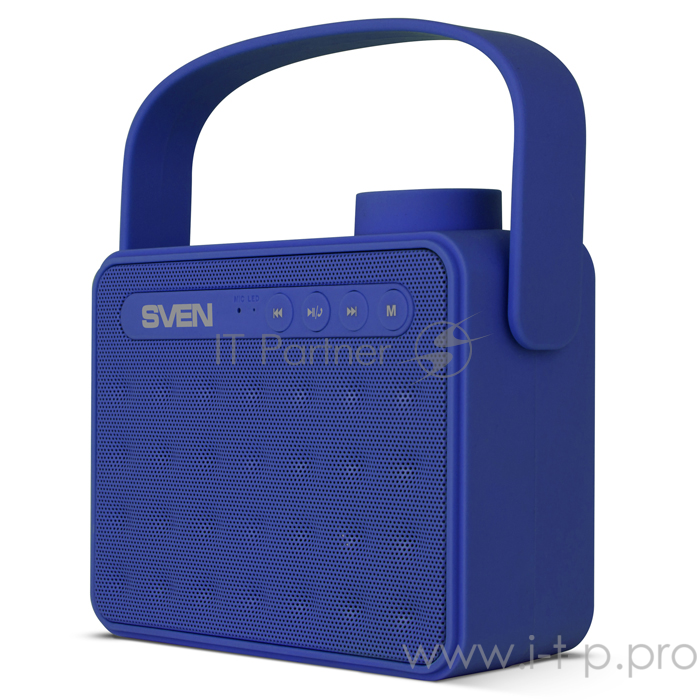 Колонки SVEN PS -72, синий (6 Вт, Bluetooth, FM, USB, microSD, ручка)