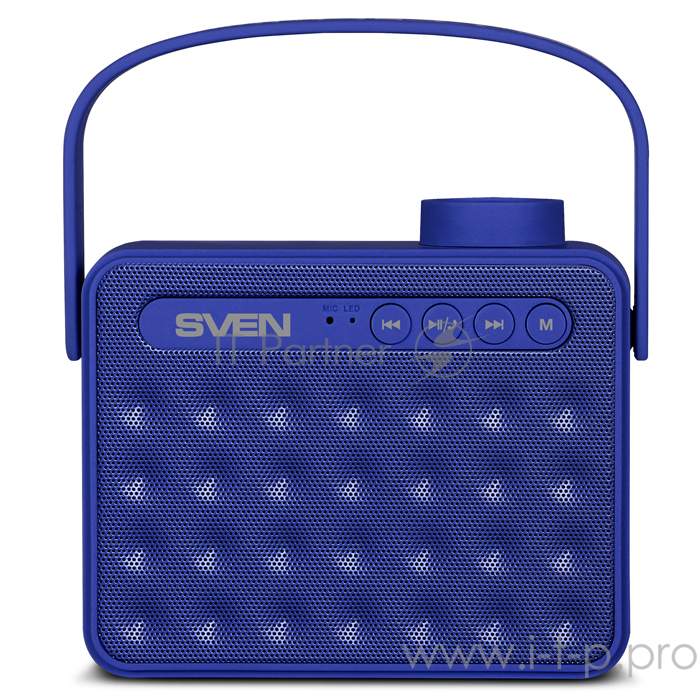 Колонки SVEN PS -72, синий (6 Вт, Bluetooth, FM, USB, microSD, ручка)