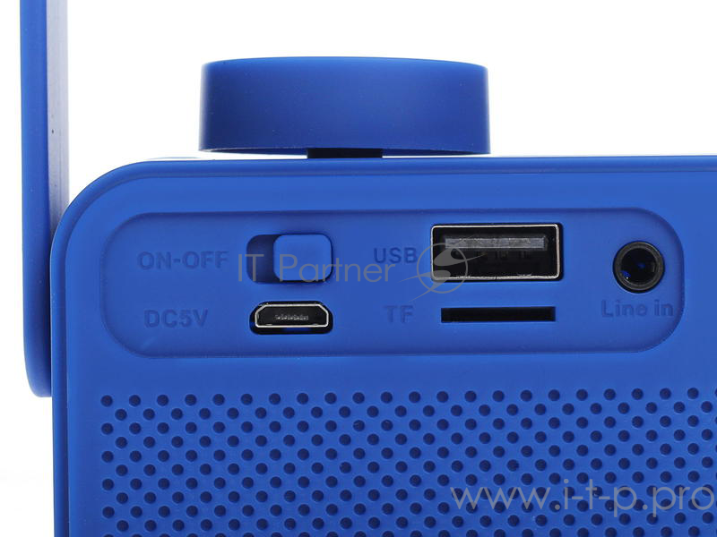 Колонки SVEN PS -72, синий (6 Вт, Bluetooth, FM, USB, microSD, ручка)