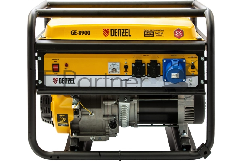Генератор DENZEL GE 8900 бензиновый 8.5кВт 220в/50гц 25л ручной старт