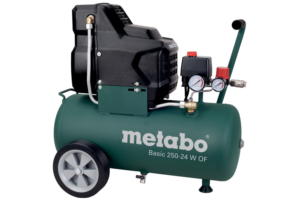 Компрессоры Metabo 250-24 W OF 601532000 Компрессор { безмасл.1.5кВт,24л, вес 24кг }