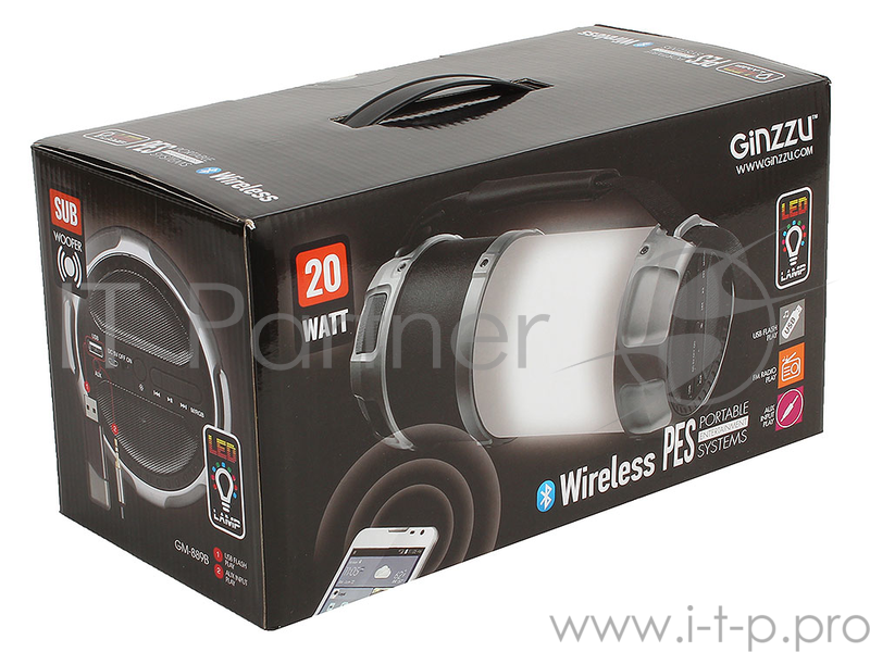 20W/3Ah/LED/RGB/USB/AUX/FM/sub