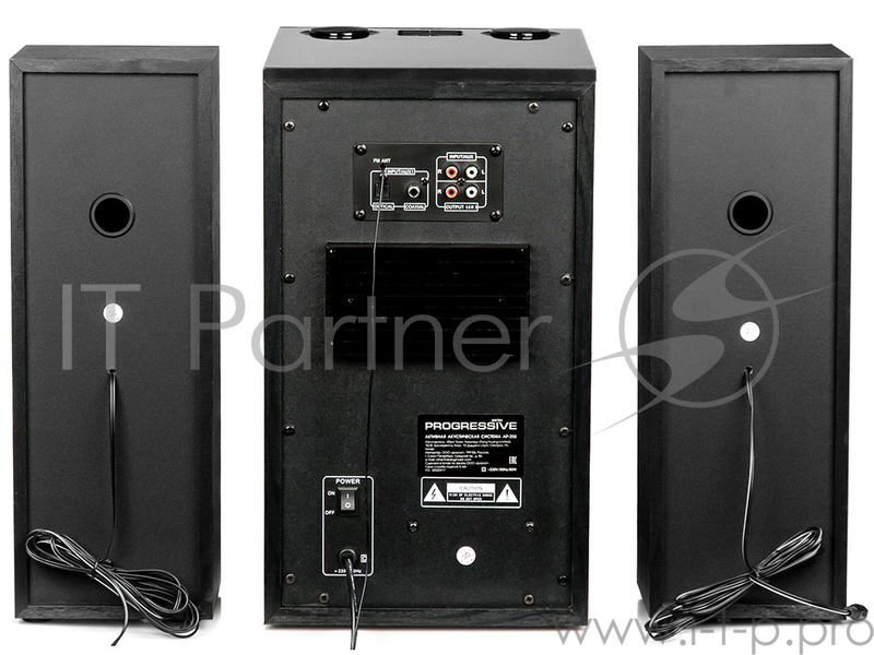 Колонки Dialog Progressive AP-250 BLACK {колонки 2.1, 50W+2*15W RMS, Караоке, Bluetooth, FM+USB+SD, Опт.вх}