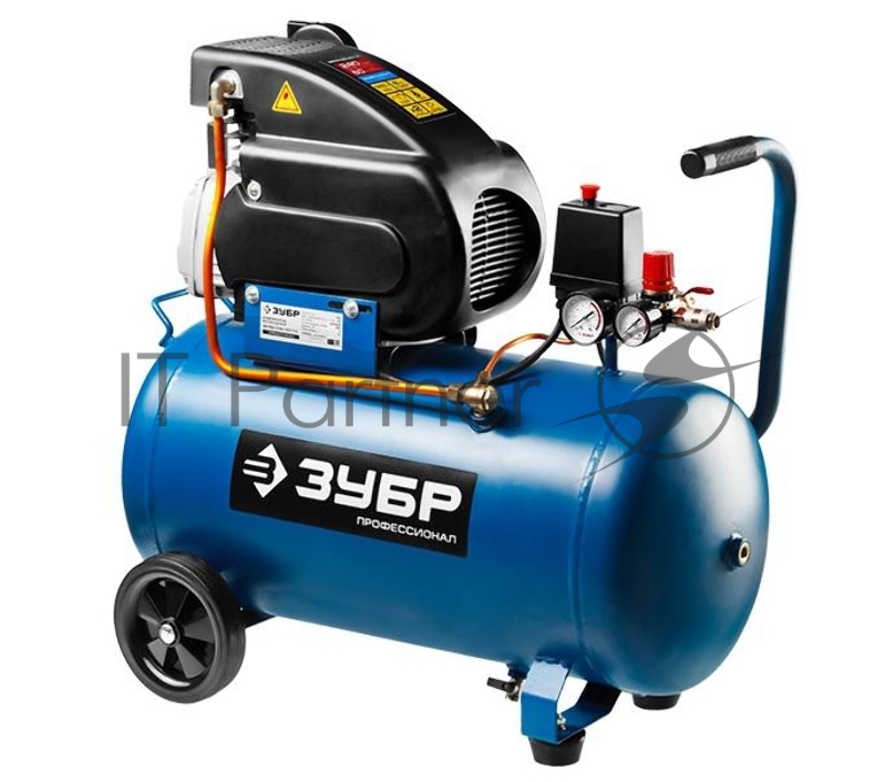 Компрессор ЗУБР ЗКПМ-240-50-1.5 воздушный поршневой масл. прямой привод 240л/мин 50л 8атм 1500Вт