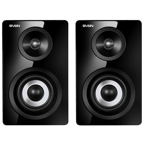 Колонки SVEN SPS-750, чёрный {акустическая система 2.0, мощность 2х25Вт (RMS), пульт ДУ, Bluetooth, Optical}