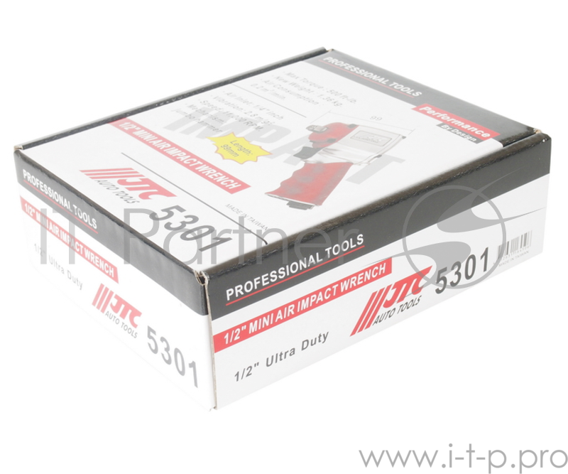 Гайковерт пневматический JTC 5301 ударный мини 1/2'' 678Нм 90PSI 11000об/мин 200л/мин дляJTC D20PM