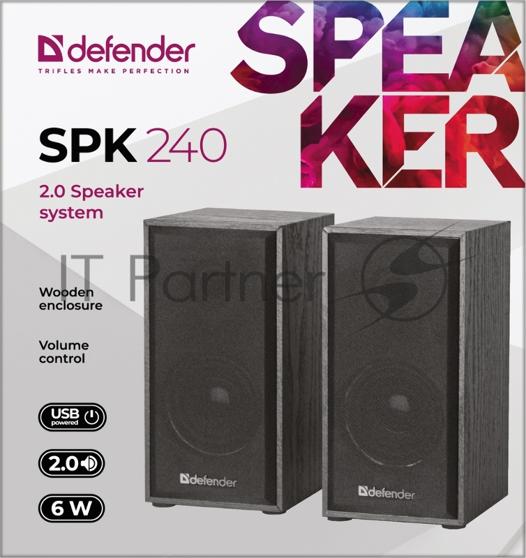 Колонки Defender SPK 240 6 Вт, питание от USB 65224