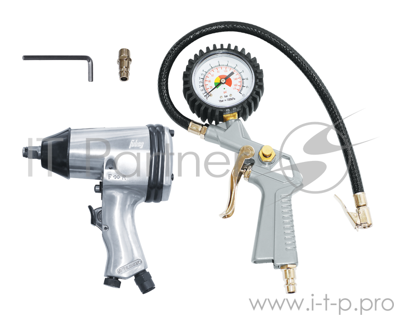 Набор пневмогайковерт FUBAG GP158/312 158л/мин 312н/м 7000об/мин пневмопистолет д/шин манометр