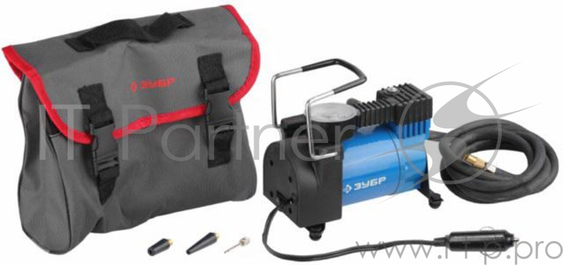 Компрессор ЗУБР 61127 ЭКСПЕРТ 10 атм, длина провода 3 м, длина шланга 2 м, 3 насадки