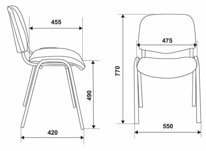 Офисное кресло или стул Бюрократ Виси С-11 черный { Стул для посетителей , черный каркас, черная ткань}