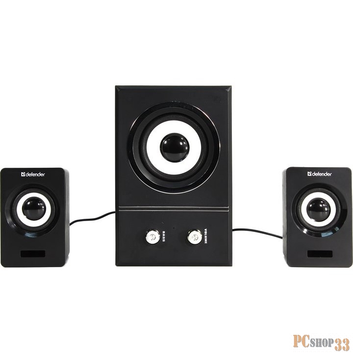 Колонки DEFENDER 2.1 V9, черный, {11 Вт, питание от USB} (65527)