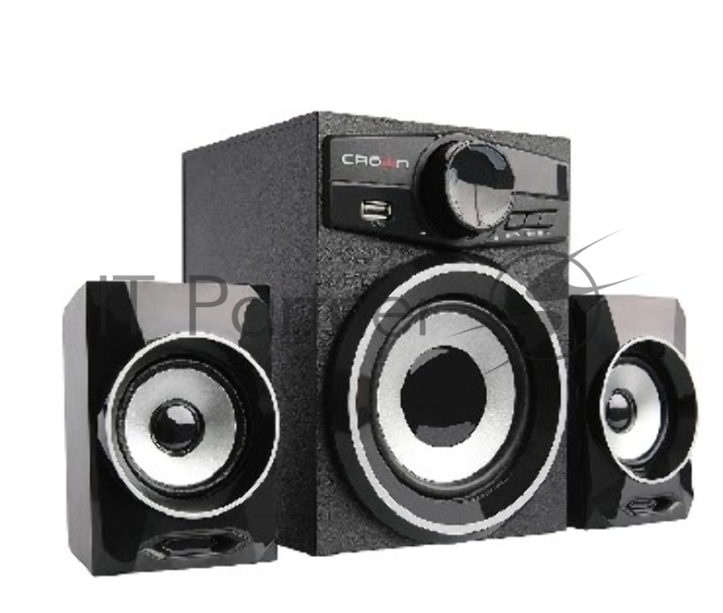 Колонки Акустическая система 2.1 CROWN CMBS-160 (МДФ, Bluetooth, 8W+4W*2=16W приёмник FM картридер интерфейс USB IR пульт)