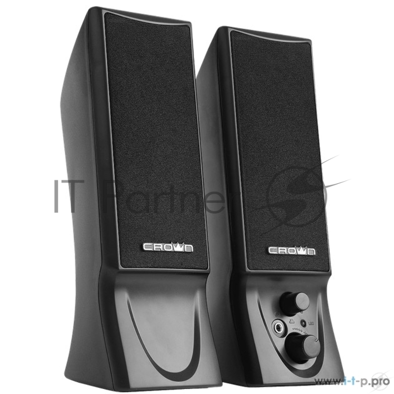 Колонки CROWN CMS-602 (USB, 6W управление громкостью, разъём для наушников, кнопка включения, Длина кабеля между колонками 1мДлина аудио-кабеля и питания 2м.)