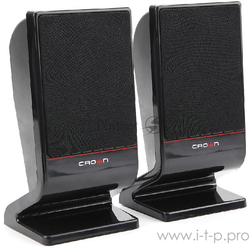 Колонки CROWN CMS-601 (USB, 6W управление громкостью, разъём для наушников, кнопка включения, Длина кабеля между колонками 1мДлина аудио-кабеля и питания 2м.)