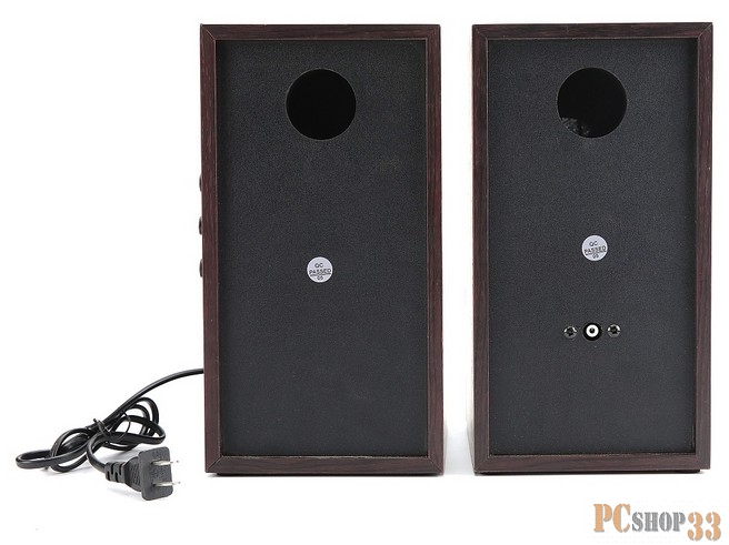 Колонки CROWN CMS-241 (МДФ, 220V, 24W управление Volume/Treble/Bass, кнопка включения, Длина кабеля между колонками 1мДлина аудио-кабеля и питания 2м.)