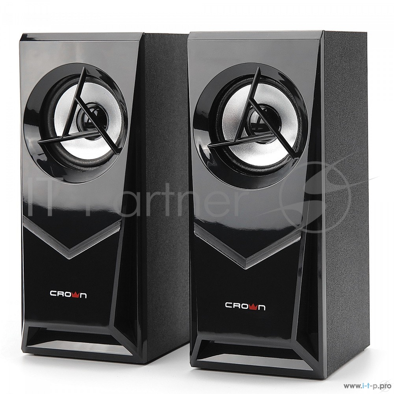 Колонки CROWN CMS-603 (МДФ, USB, 6W управление громкостью, разъём для наушников, кнопка включения, Длина кабеля между колонками 1мДлина аудио-кабеля и питания 2м.)