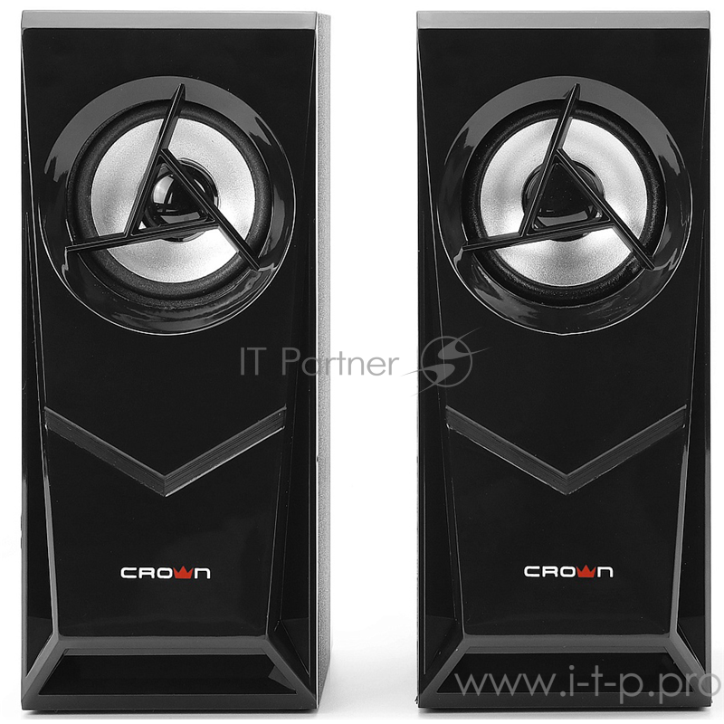 Колонки CROWN CMS-603 (МДФ, USB, 6W управление громкостью, разъём для наушников, кнопка включения, Длина кабеля между колонками 1мДлина аудио-кабеля и питания 2м.)