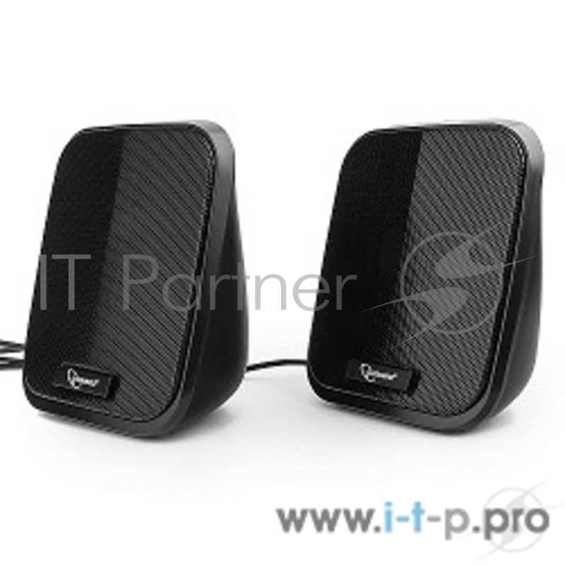 Колонки Акустич. система 2.0 Gembird SPK-100, черный, 6 Вт, рег. громкости, USB-питание
