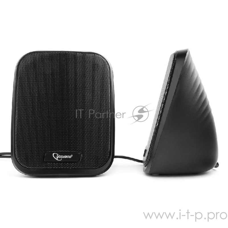 Колонки Акустич. система 2.0 Gembird SPK-100, черный, 6 Вт, рег. громкости, USB-питание