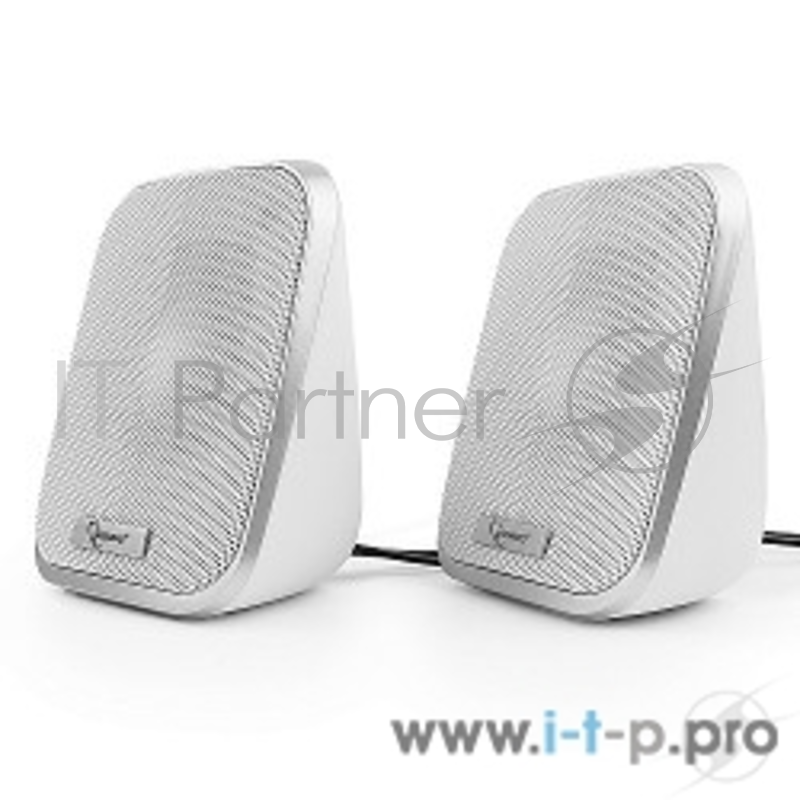 Колонки Акустич. система 2.0 Gembird SPK-100-W, белый, 6 Вт, регулятор громкости, USB-питание