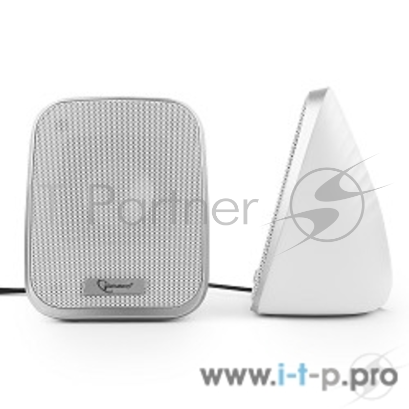 Колонки Акустич. система 2.0 Gembird SPK-100-W, белый, 6 Вт, регулятор громкости, USB-питание