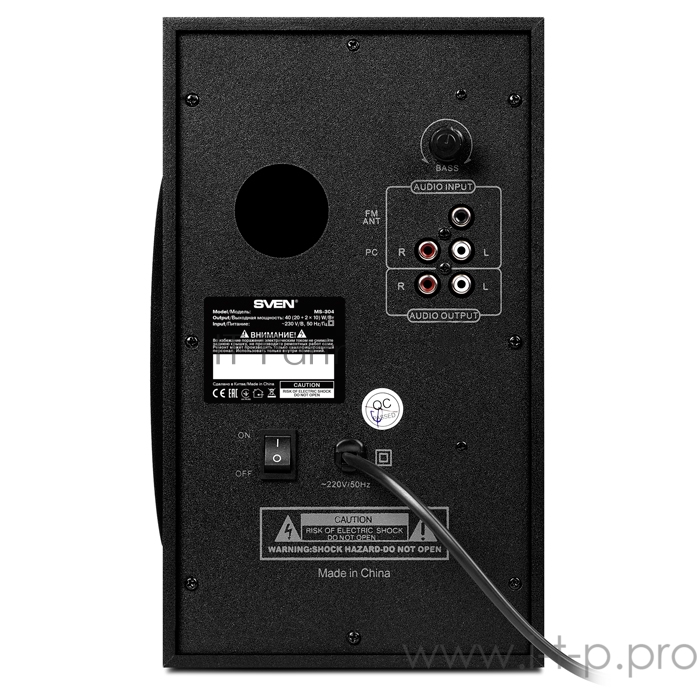 Колонки SVEN MS-304 черный {~ 230 В, 50 Гц, сабвуфер: 159х 272 х 245, вес 3,3}