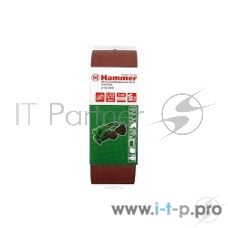 Шлифовальная бумага,лента,круги Лента шлиф. Hammer Flex 212-009 75 Х 533 Р 80 по 3 шт. 29399