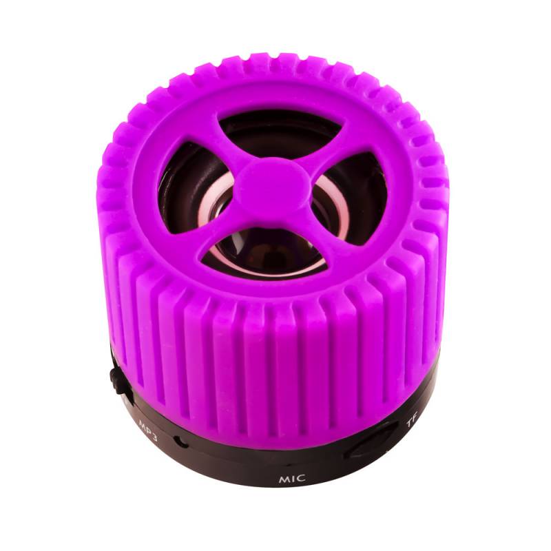 Колонки Ginzzu Ginzzu GM-988V, BT-Колонка 3W/TFcard/AUX/FM, фиолетовый