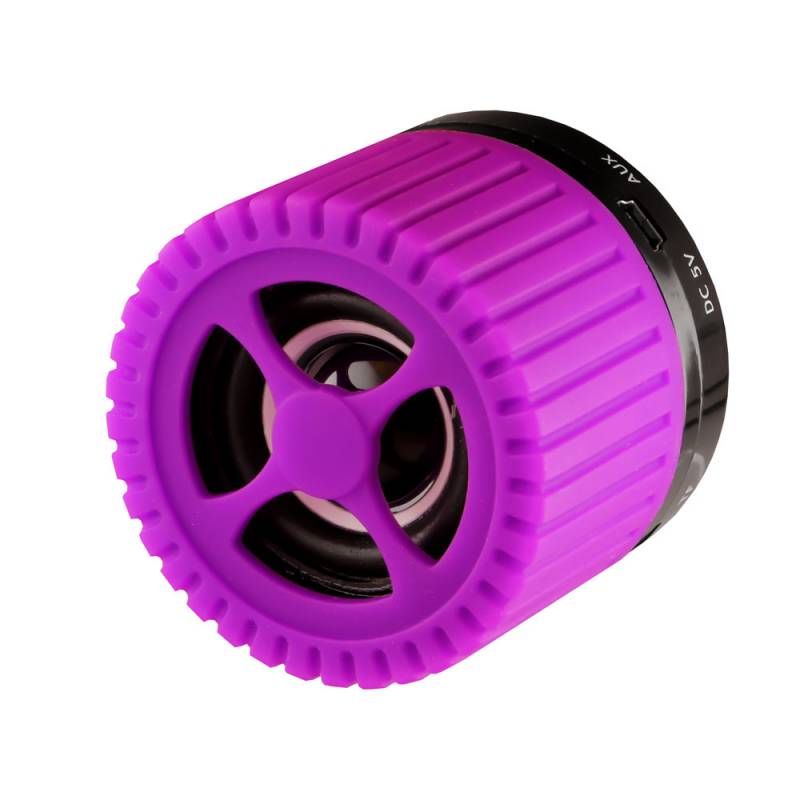 Колонки Ginzzu Ginzzu GM-988V, BT-Колонка 3W/TFcard/AUX/FM, фиолетовый