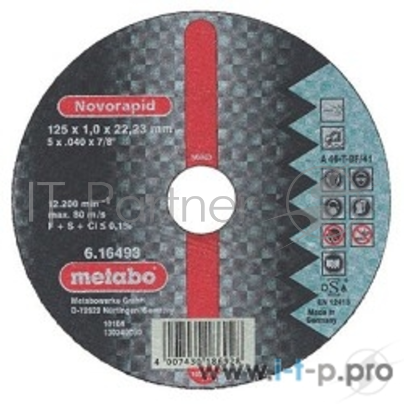 Диски отрезные, пильные, шлифовальные Metabo Круг отр сталь SP-Novoflex 125x2,5 мм