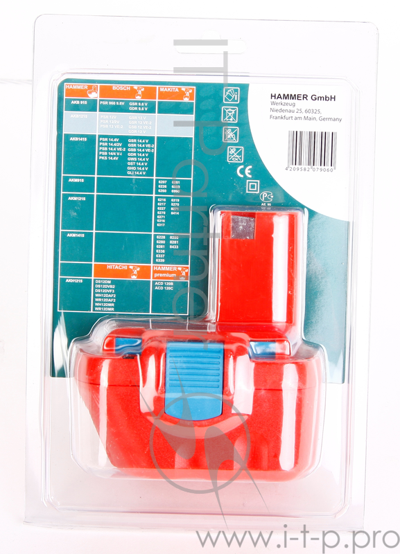 Аккумуляторы и Зарядные устройства Аккумулятор Hammer Flex AKB1215 12.0В 1.5Ач для BOSCH 18551 217-001