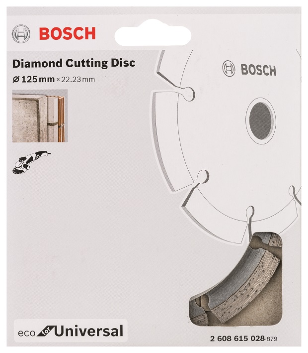 Алмазный диск универсальный Bosch ECO Universal (2608615028) d=125мм d(посад.)=22.23мм (угловые шлифмашины)