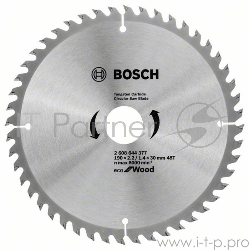 Пильный диск BOSCH 2608644377 ECO WO 190x30-48T