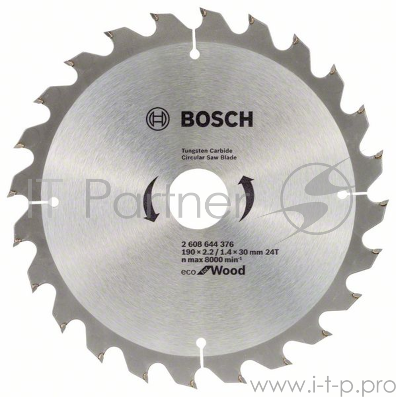 Пильный диск Bosch 2608644376 ECO WO 190x30-24T