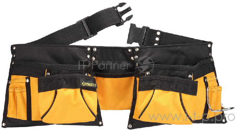 Ручной инструмент Пояс STAYER для инструментов, нейлоновый, 12 карманов
