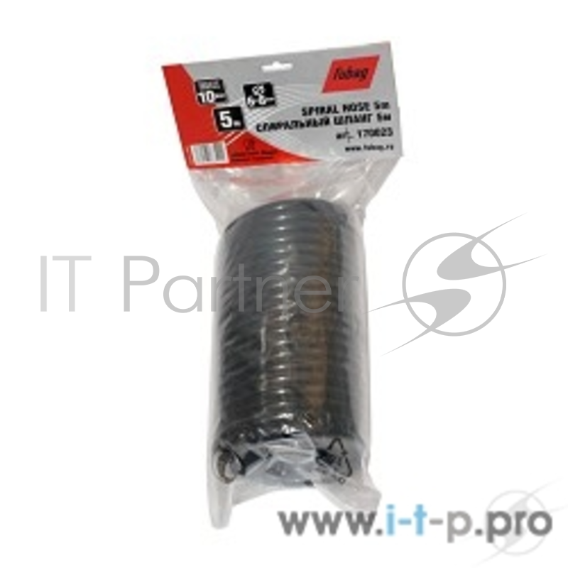 Пневматическое оборудование FUBAG Шланг спиральный с фитингами рапид_нейлон_10бар_6х8мм_5м 170023