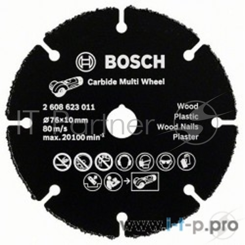 ОТРЕЗНОЙ КРУГ BOSCH 2608623011 ДЛЯ УШМ ПО ДЕРЕВУ 76 M М