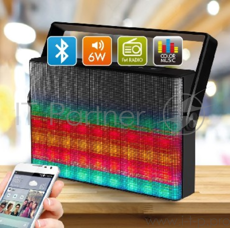 6W/1.2AH/USB/TFcard/AUX/FM/цве