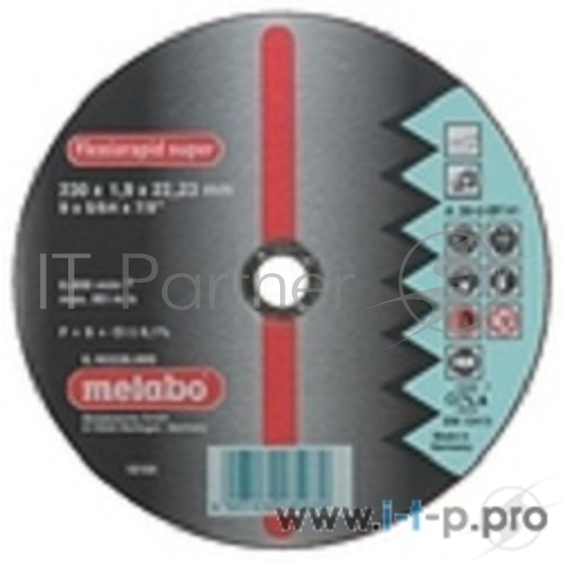 Диски отрезные, пильные, шлифовальные Metabo 616183000 Круг отр нерж Flexiarapid 150x1,6 прямой A30R
