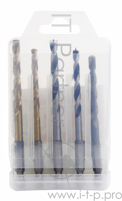 Набор сверл. Hammerflex 202-914 DR set No14 HEX (5pcs) .