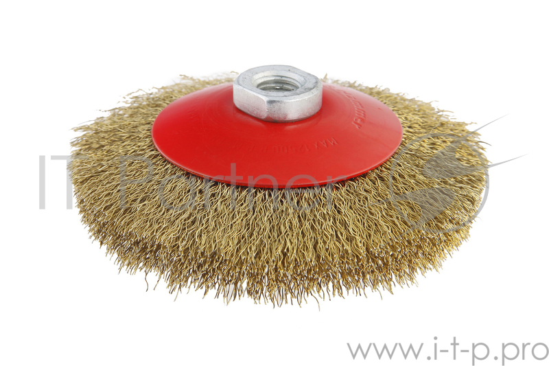 Кордщетка Hammerflex 207-108 125мм M14 радиальная гофрированная мягкая для УШМ