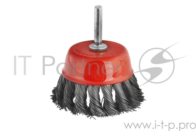 Кордщетка Hammerflex 207-204 75мм d6 чашеобразная витая жесткая, с хвостовиком