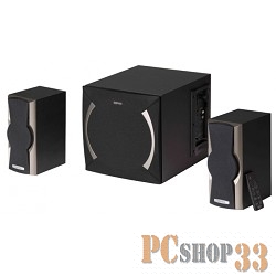 Колонки Edifier XM6PF {2 сат. + сабвуфер,RMS 24W + 2x12W, дерево, USB, FM, SD, беспроводной пульт}