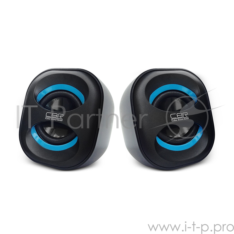 Колонки CBR CMS 333 Black-Blue, 3.0 W*2, USB