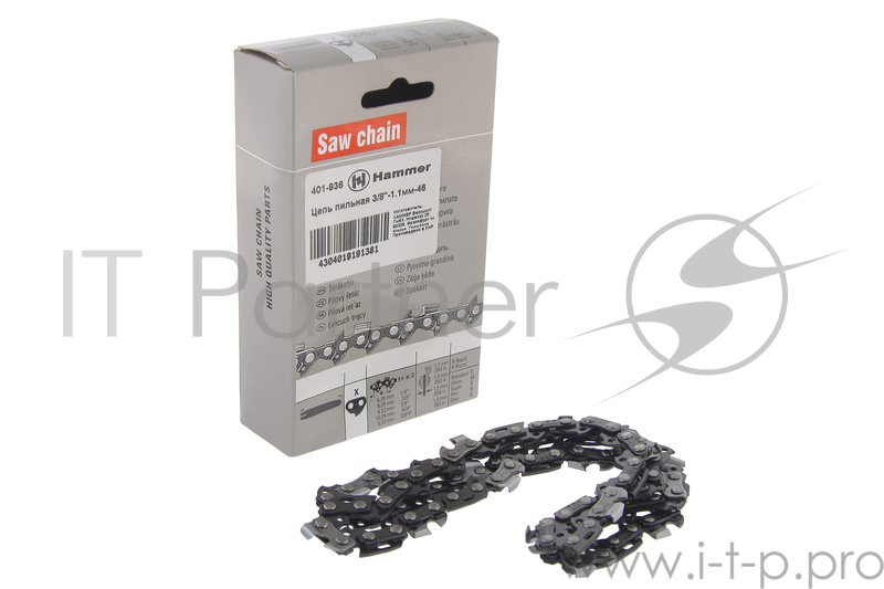 Цепь пильная Hammer Flex 401-936 3/8''-1.1мм-46