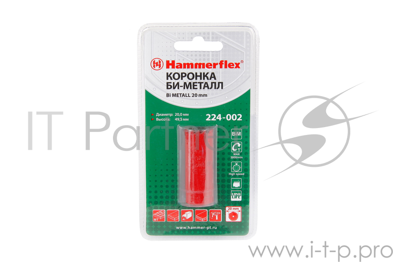 Коронка Hammer Flex 224-002 Bi METALL 20 мм