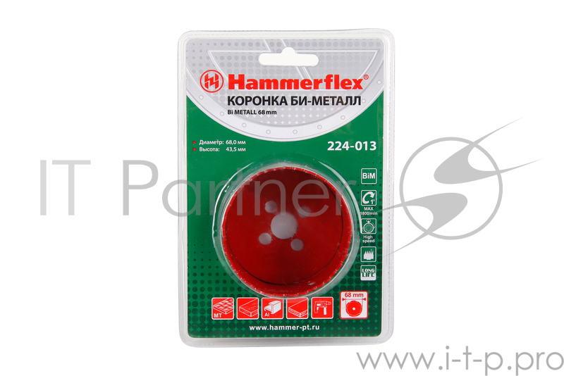 Коронка Hammer Flex 224-013 Bi METALL 68 мм
