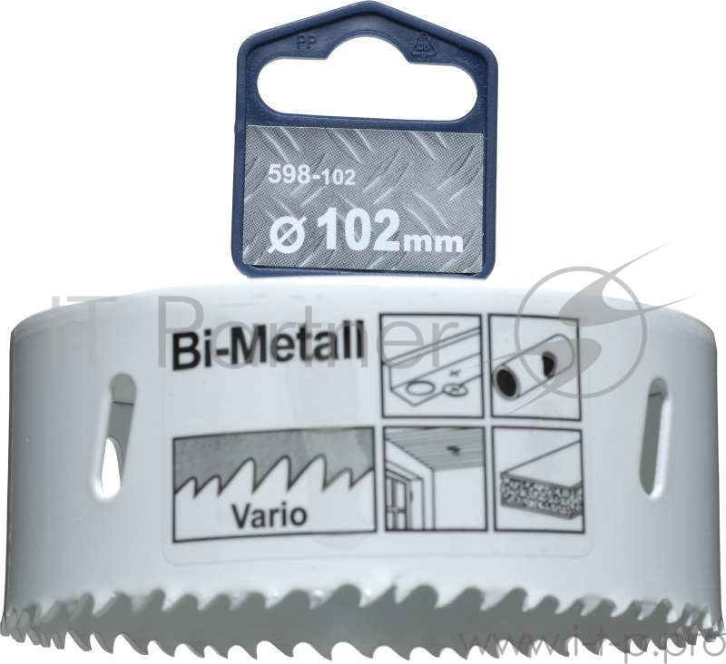 Коронка биметаллическая KWB 598-102 коронка hss bi-metall 102мм