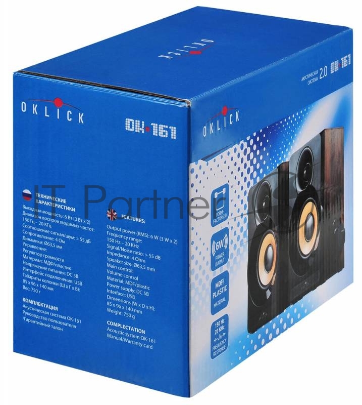 Колонки Oklick Колонки OKLICK OK-161, темное дерево ok-161 wood