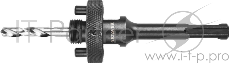 Державка STAYER PROFESSIONAL 29552 пружинный фиксатор д/коронок 32-200мм быстросъёмная SDS+